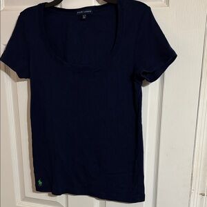 Ralph Lauren Navy Scoop Neck Short Sleeve Tee